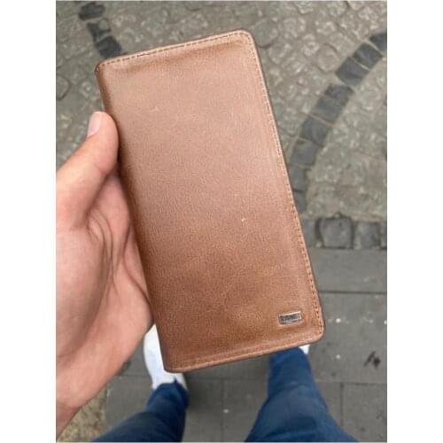 Karali Leather Phone Compartment Crazy Brown Genuine Leather Wallet
