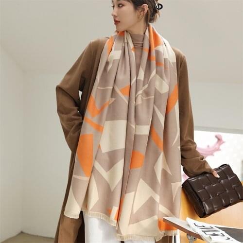 Cashmere Scarf Women Winter Warm Pashmina Female Hiajb Foulard Shawls Lady Wraps Thick Blanket Neck Scarves Bufanda 2021 New