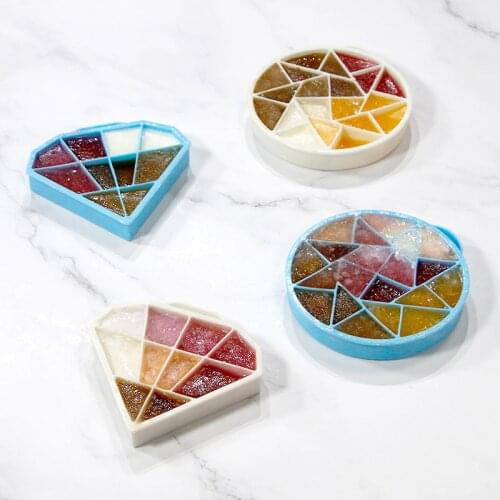 Creative Ice Cube Maker Diy Ice Cream Mold Diamond Shape Silicone Mold with Cover Whiskey Cocktail Ice Box Bar Accessories