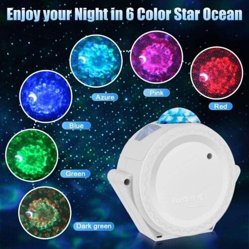 Creative Starry Sky LED Moon Star Projector Light Battery Powered Rechargeable Children Kids Home Bedroom Night Lamp Gifts Hot
