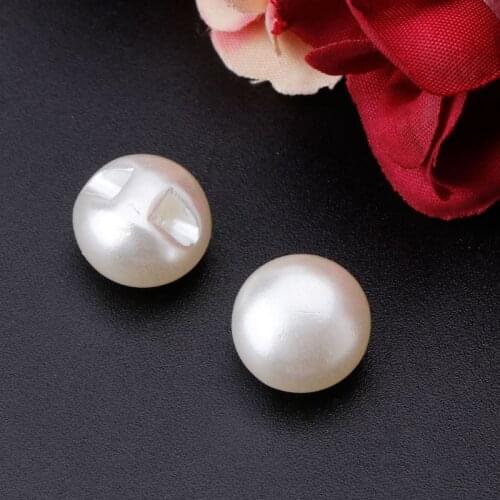 Round Sewing Pearl Buttons 10mm 11mm For Clothing Accessories Scrapbooking Garment DIY Apparel Tool 50pcs