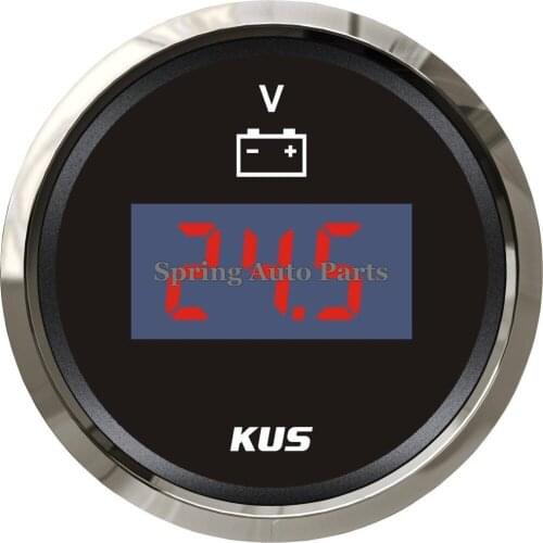 KUS 2" 52mm digital voltmeter voltage gauge 12V 24V KY23000 with backlight