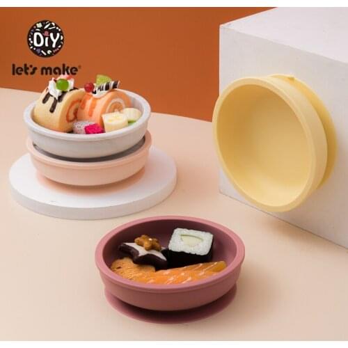 LetS Make Silicone Big Bowl Baby Tableware Baby Feeding Non-Slip Bowl BPA Free Food Grade Gift Children Products Baby