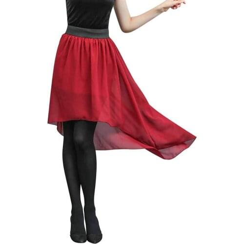 Hot selling Womens Clothing Lady Fashion Simple chiffon swallowtail skirts Ms personality irregular Length Skirt