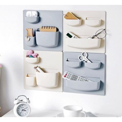 Wall Bathroom Storage Multi-function Creative Plastic Storage Rack Home Paste Free Punch Wall Hanging Kitchen Finishing Rack