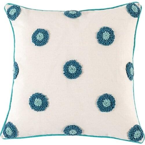 Null Woven Tufted Boho Throw Pillow Cover Morocco Decorative Rainbow Pattern Cushion Case Farmhouse Pillowcase for Couch Sofa