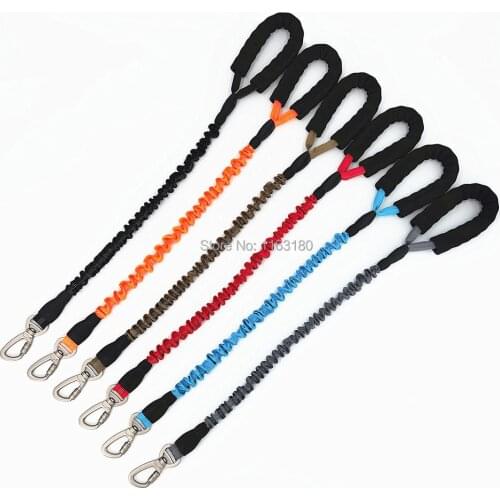 6 pcs/lot Large Dog Nylon Elastic Bungee Leash Hand Dogs Leashes With Handle Puppy Collar Pet Safe Running Training Leashes