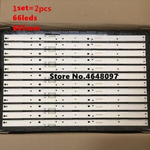 New 2 PCS LED backlight strip for Samsung UE55KU6670 UN55MU7000 UE55MU6400 UE55KU6500 BN96-39595A 39596A BN96-39601A 39602A