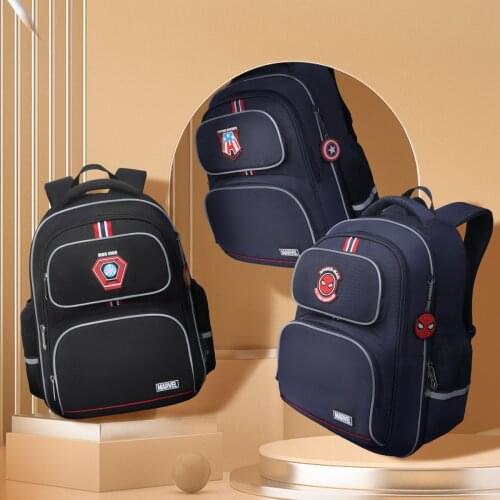 2021 Disney New Marvel School Bags For Boys Primary Student Shoulder Orthopedic Backpack Spider Man Captain America Mochilas