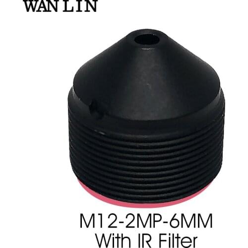 WANLIN 6mm Pinhole lens with IR Filter 2.0Megapixel M12 mount 1/3" Image Format F2.0 Fixed Iris 60Degree Viewing Angle