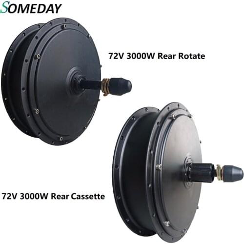 SOMEDAY Electric Bicycle 72V 3000W Rear Rotate/Cassette Motor Ebike Brushless Non-gear Hub Motor Wheel Snow Bike BLDC MTB Motor