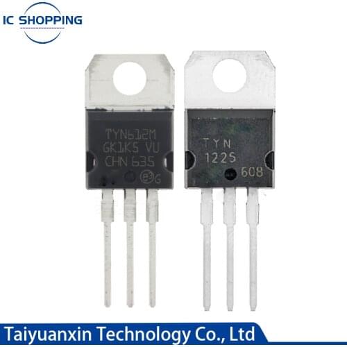 10PCS Unidirectional SCR Thyristor TYN412 TYN610 TYN612 TYN616 TYN625 TYN640 TYN812 TYN825 TYN1225 TO220