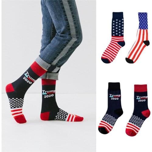 A pair Sports Socks Maple Leaf Socks American Flag Socks Striped Cotton Blend Socks Sports Socks Sports Supplies