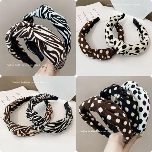 New Women Dot Stripe Cloth Bow Headband Hairband Girl Headbands Cross Turban Hairbands Headwear Hair Hoop Girls Accessories