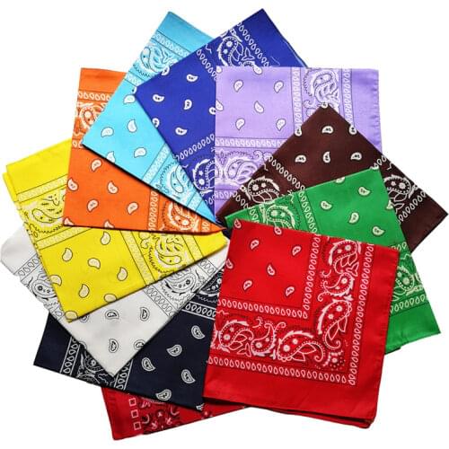 Hip Hop Womens Square Bandanas Print Fashion Fabric Ride Mask Headbands for Women Girls Sport Hair Bands Scarfs Accessories