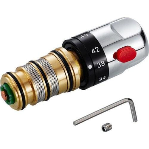 Brass Thermostatic Mixing Valve Temperature Control Ceramic Valve For Solar Water Heater Valve Parts Ceramic Cartridge Shower