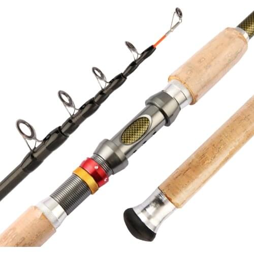 Spinning Baitcasting Telescopic Fishing Lure Rod Carbon Fiber Portable 1.8M 2.1M 2.4M 2.7M 3.0M 3.6M Portable Tools