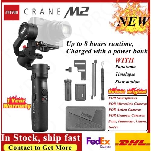 Zhiyun Crane M2 3-Axis Handheld Gimbal Camera Stabilizer for Mirrorless Cameras Action pk crane 2 Gopro Hero 5 6 7 Smartphone