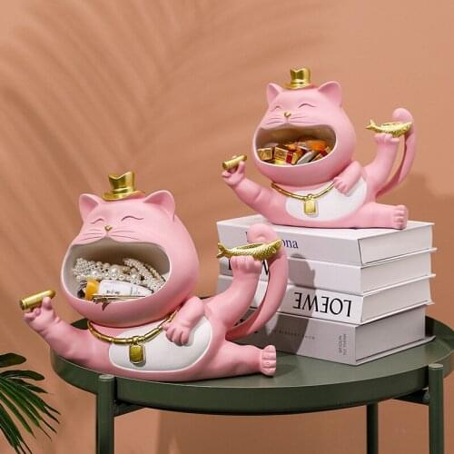 Statues for Decoration Large Storage Ornament Resin Animal Figure Home Office Shop Desktop Decoration Sculptures Crafts Decor