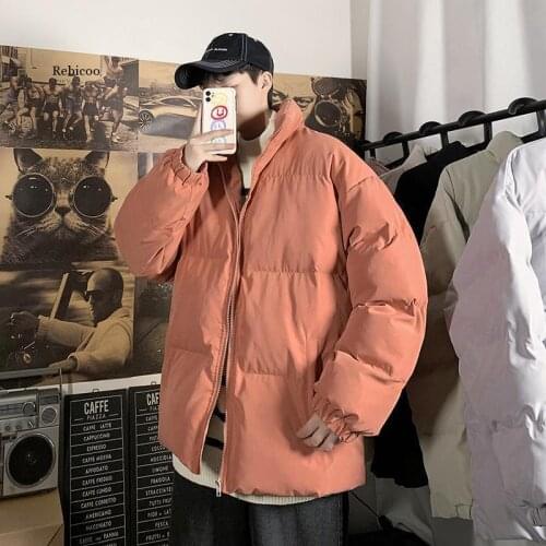 Korean Men Winter Warm Jackets Parkas 8 Solid Color Man Casual Outwear Coats Harajuku Male Parkas 5Xl Clothing