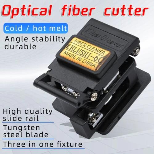 KELUSHI Fiber cleaver 6C Cable Cutting Knife FTTH fiber optic knife tools cutter High Precision Cleavers 12 surface blade