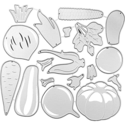 Y8AB Vegetables Metal Cutting Dies Stencil Scrapbooking DIY Album Stamp Paper Emboss