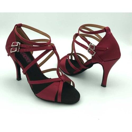 High Heel Latin Dance Shoes For women Salsa shoes pratice shoes comfortable shoes MS6232BG Low heel available