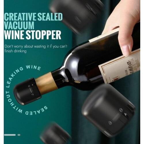 1pcs Vacuum Red Wine Bottle Cap Stopper Silicone Sealed Champagne Bottle Stopper Vacuum Retain Freshness Wine Plug Bar Tools