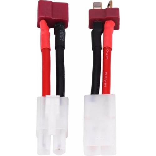 Hot Sale RC Parts Plug Cable 2Pcs/Set 5cm T Plug Female / Male to Tamiya Male / Female Adapter Cable 14 AWG Wire RC Accessories
