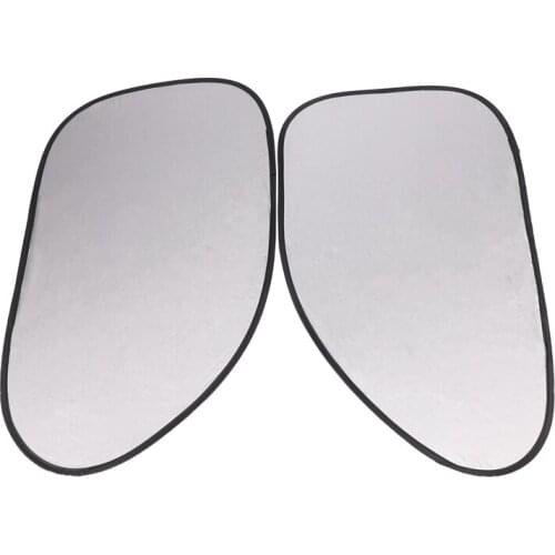 2pcs Auto Car Side Window Sunshade Black Silver Color