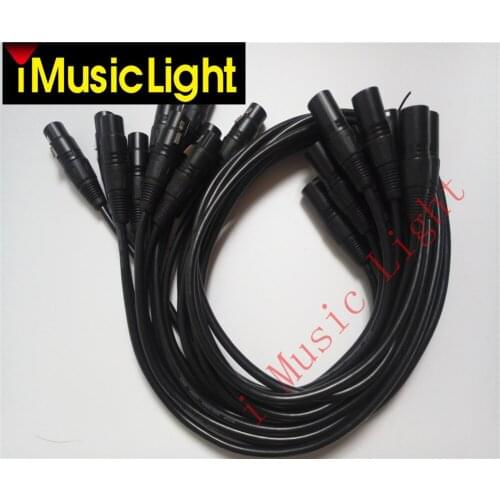 5Piece/Lot 3Meter Dmx Cable 3Pin Xlr Cable Dmx Signal Connection Stage Light Accessory