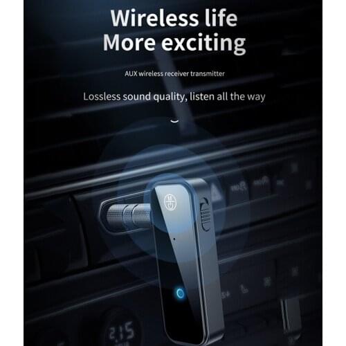 Vehicle Portable AUX Wireless Adapter 2 in 1 Lossless Sound Quality Bluetooth-compatible Audio Receiver Transmitter Receiver