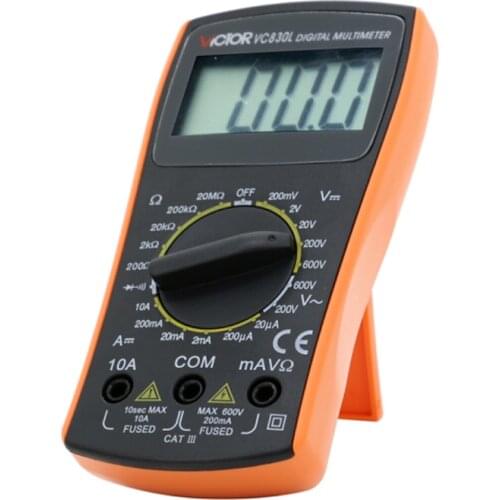 VICTOR VC921VC830L Digital Multimeter DMM Integrated Personal DC AC Voltage Meter Pocket Capacitance Resistance Frequency Tester