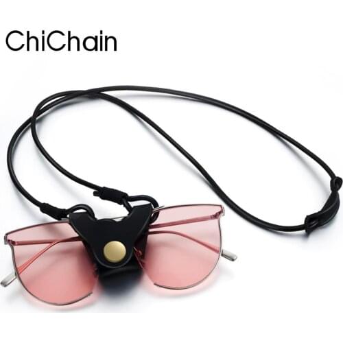 Decoration Leather Glasses Chain with Smart Storage Clip adapt to all eyewear Retro-modern Classic and Convenience Stop Losing