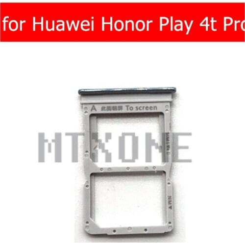 For Huawei Honor Play 4T Pro Card Tray Holder Micro SIM Nano SIM SD Card Card Slot Adapter Holder Repair Spare Parts