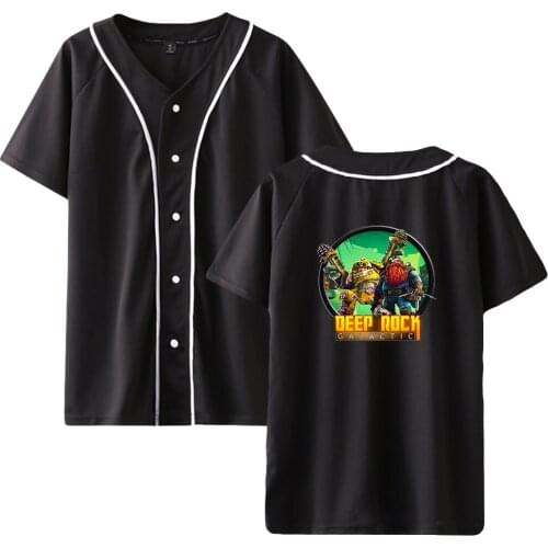 Deep Rock Galactic Game Baseball T shirts Unisex Summer Short Sleeve T-shirt Hot Sale Fashion Streetwear Clothes