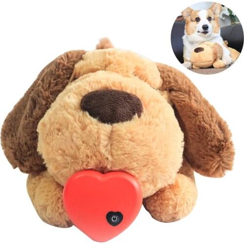 WholesaleDog Toy Plush Toy Comfortable Behavioral Training Aid Toy Heart Beat Soothing Plush Doll Sleep For Smart Dogs Cats Play