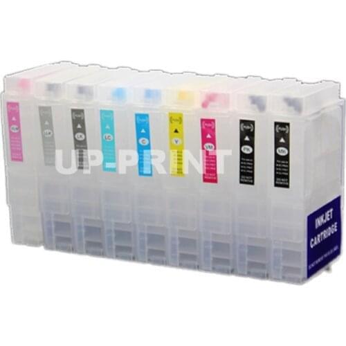 UP 9pcs 80ml high capacity T157 T1571 - T1579 refill cartridges compatible for Epson Stylus Photo R3000 printer with ARC chip