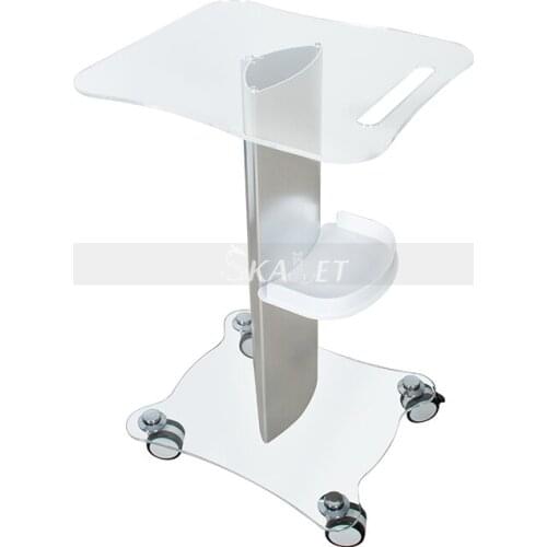 Space Saving Rolling Trolley Stand Aluminum ABS Trolley for Hydro Dermabrasion RF Cavitation Machine