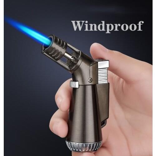 Creative elbow straight direct jet flame lighter metal windproof small spray gun welding torch fire BBQ TOOL