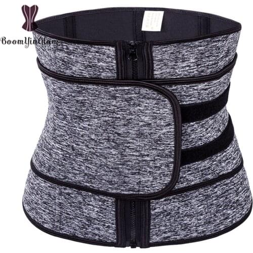Hot Women Neoprene Waist Trimmer Magic Paste Super Compression Girdle Belt Zip Up Waist Trainer For Postpartum Recovery