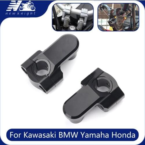 Motorcycle CNC Aluminum Handlebar Riser 22mm/28mm Bars Clamp riser 2 Inch Pivoting for Kawasaki for BMW for Yamaha Mount Clamps