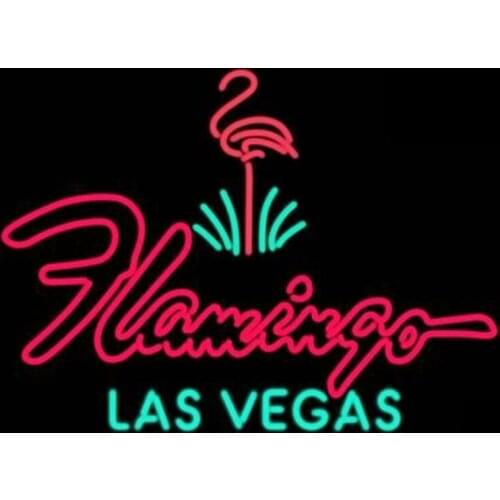 Neon Sign For Flamingo Las vegas handcraft Glass Tubes beer bar Commercial Lamp resterant light advertise custom Handmade light