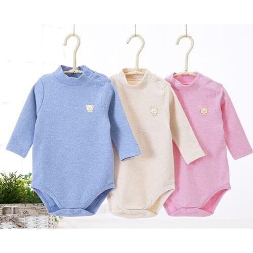 Baby clothes jumpsuit baby overalls kids baby clothes bodysuit kids boy girls clothes high neck autumn winter children clothing