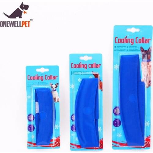 Pet Dog Blue Cooling Collar Nylon Safe Gel Material Dog Summer Cooling Leashes Sunstroke Prevention Neck Collar For Pet Cat Dogs