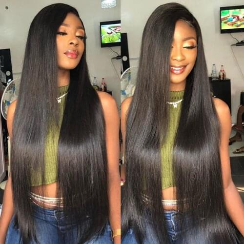 Bone Straight 13x4 Lace Front Wig Human Hair Wigs For Women Human Hair Brazilian Remy 4x4 Lace Closure Wig 180% Bleached Knots