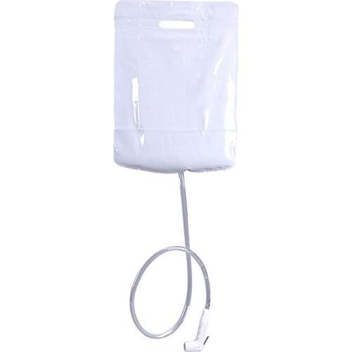 10L Capacity Camping Shower With Dry Bag Portable Outdoor Folding Shower Bag Hiking Climbing Bath Bag Water Bags White