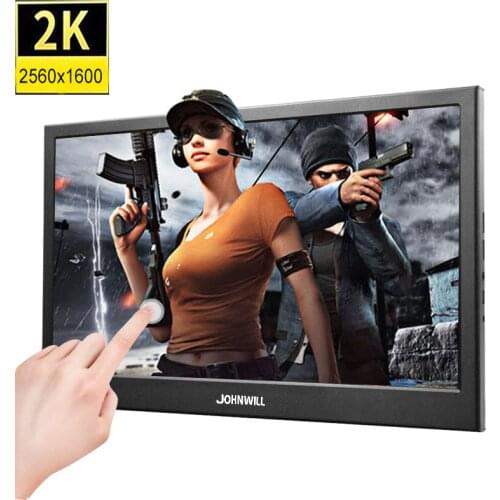Portable monitor PC 10.1 inch 2K ips touch screen small gaming monitor hdmi LCD display PS3 4 Xbox360 tablet for Windows 7 8 10