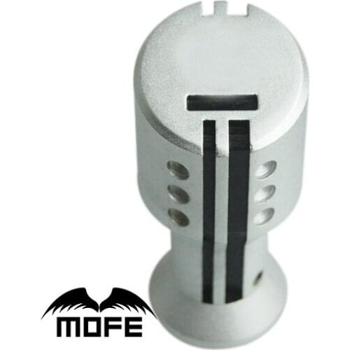 Aluminum Alloy Original Logo Shift Knob For Manual MT Car Silver 8MM 10MM 12MM Adapters