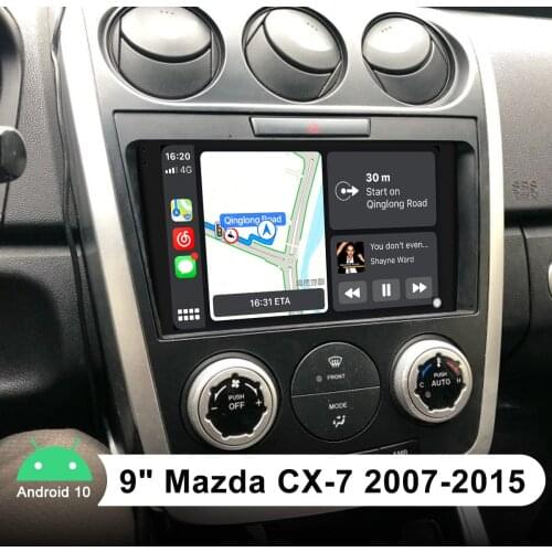 Android 10.0 System 9 Inch Car Radio Player 1280*720 4GB RAM 64GB ROM With Carplay And Rear Camera For Mazda CX-7 2007-2015